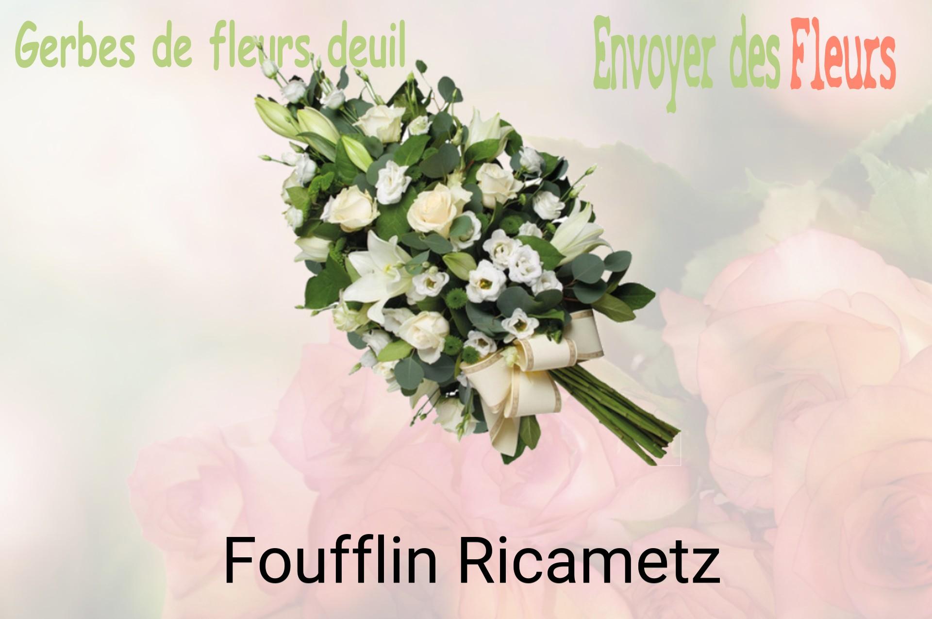 Gerbe de fleurs de deuil livrée à Foufflin-Ricametz